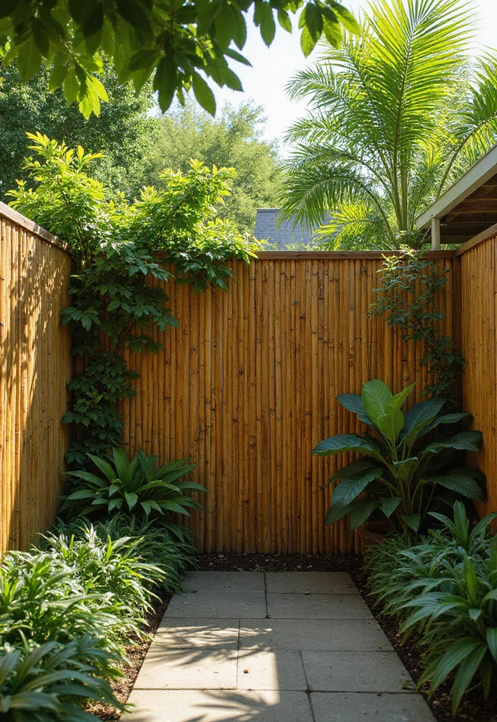 25 Bali Backyard Ideas: Transform Your Space into a Luxurious Retreat - 7. Bamboo Fencing