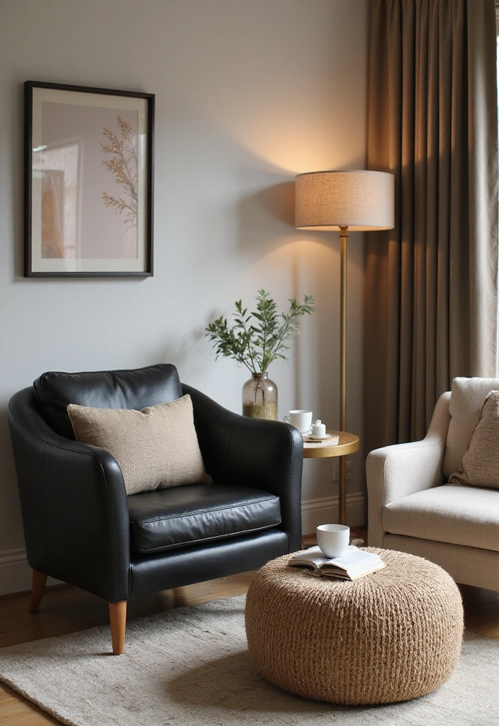 25 Black and Beige Living Room Ideas - 8. Stylish Accent Chairs