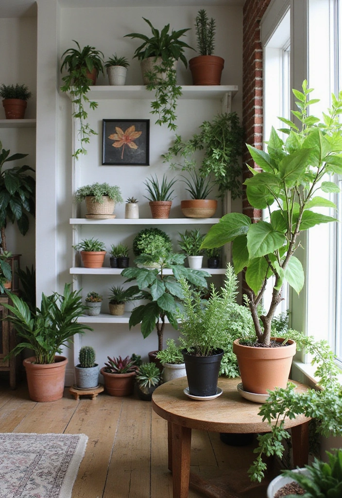 25 Country Living Room Decor Ideas: Cozy Farmhouse Style - 13. Indoor Plants