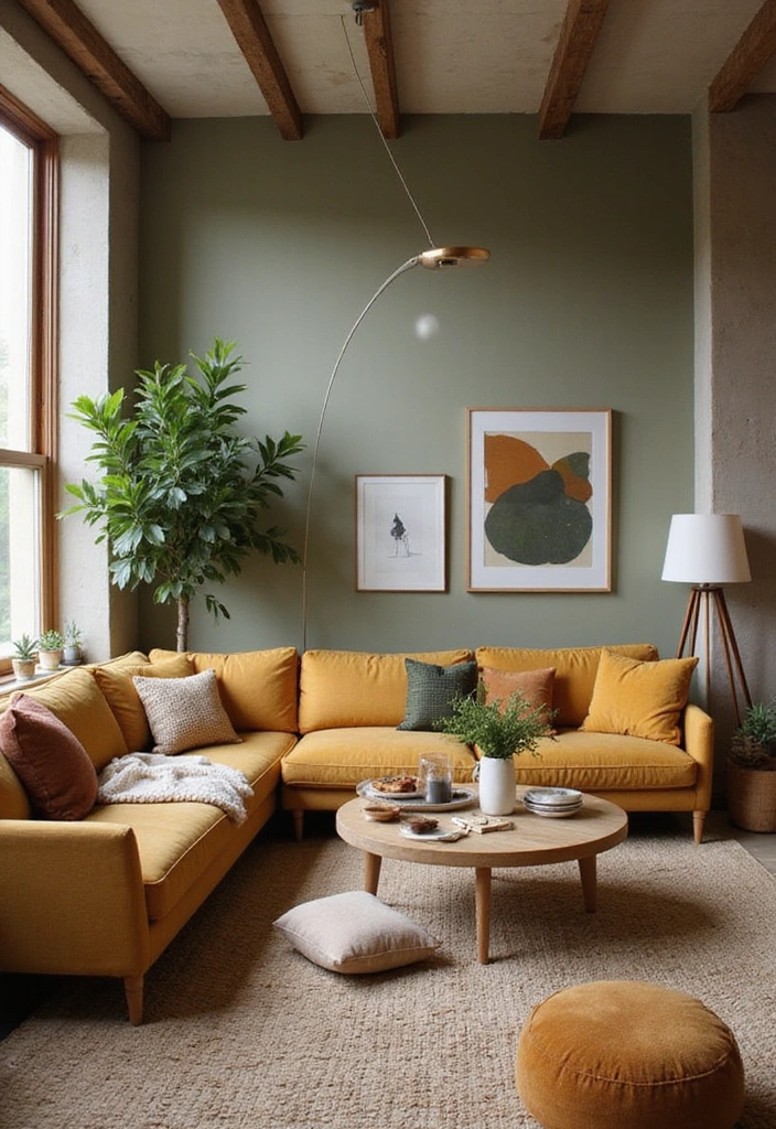 25 Country Living Room Decor Ideas: Cozy Farmhouse Style - 8. Earthy Color Palettes