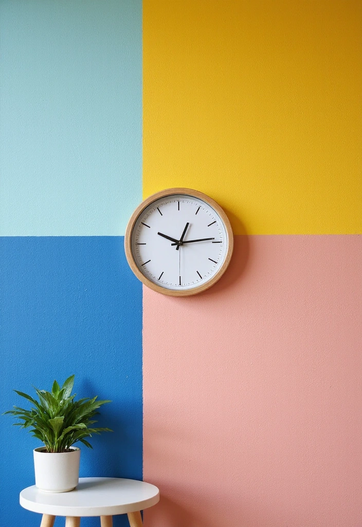 25 Creative Accent Wall Ideas for Small Spaces - 1. Bold Color Block Walls