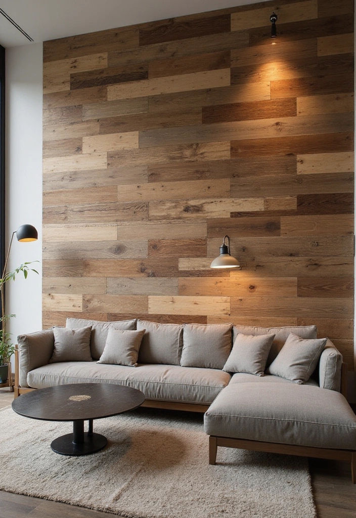 25 Creative Accent Wall Ideas for Small Spaces - 2. Textured Wood Panels