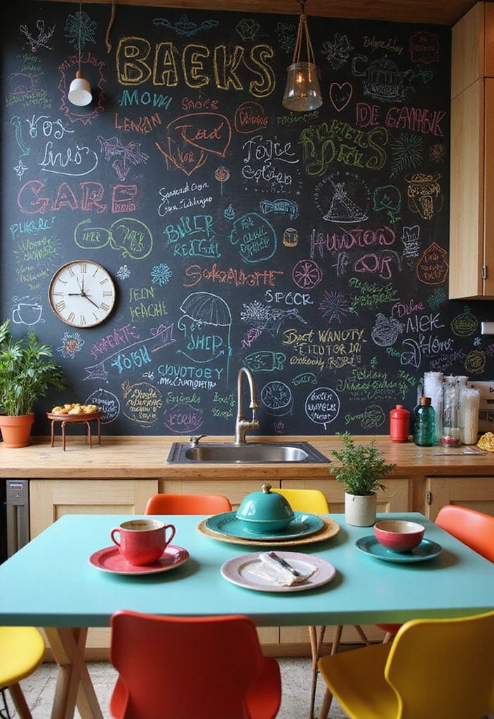 25 Creative Accent Wall Ideas for Small Spaces - 5. Chalkboard Paint Fun