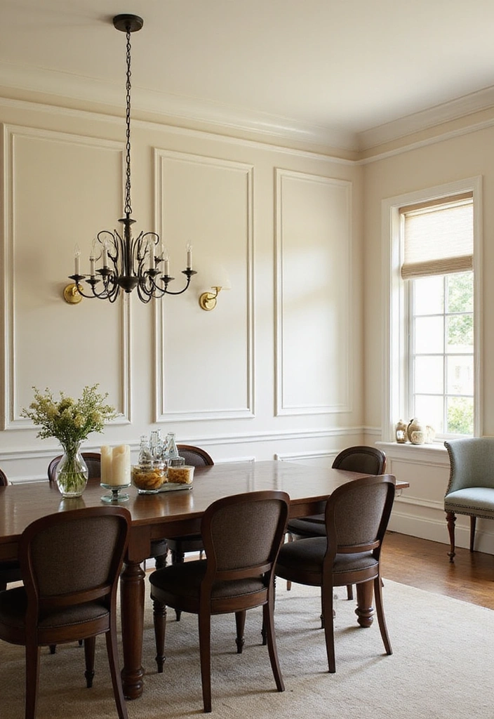 25 Creative Accent Wall Ideas for Small Spaces - 6. Elegant Panel Molding