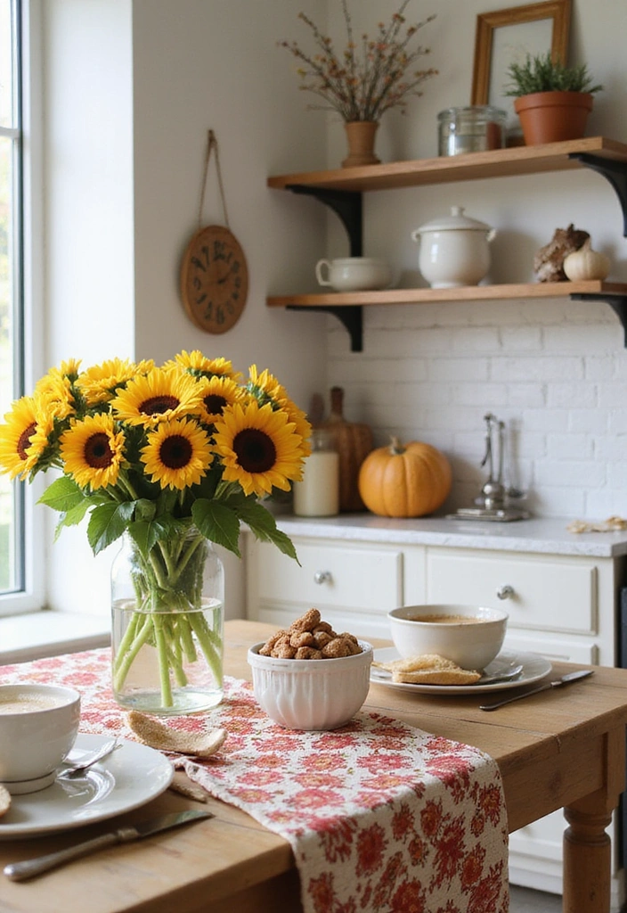 25 Kitchen Counter Corner Decor Ideas - 13. Seasonal Decor Touch