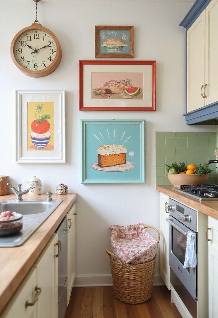 25 Kitchen Counter Corner Decor Ideas - 7. Whimsical Wall Art