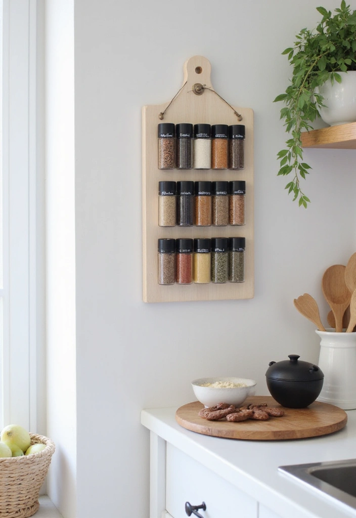 25 Kitchen Counter Ideas - 14. Stylish Spice Racks