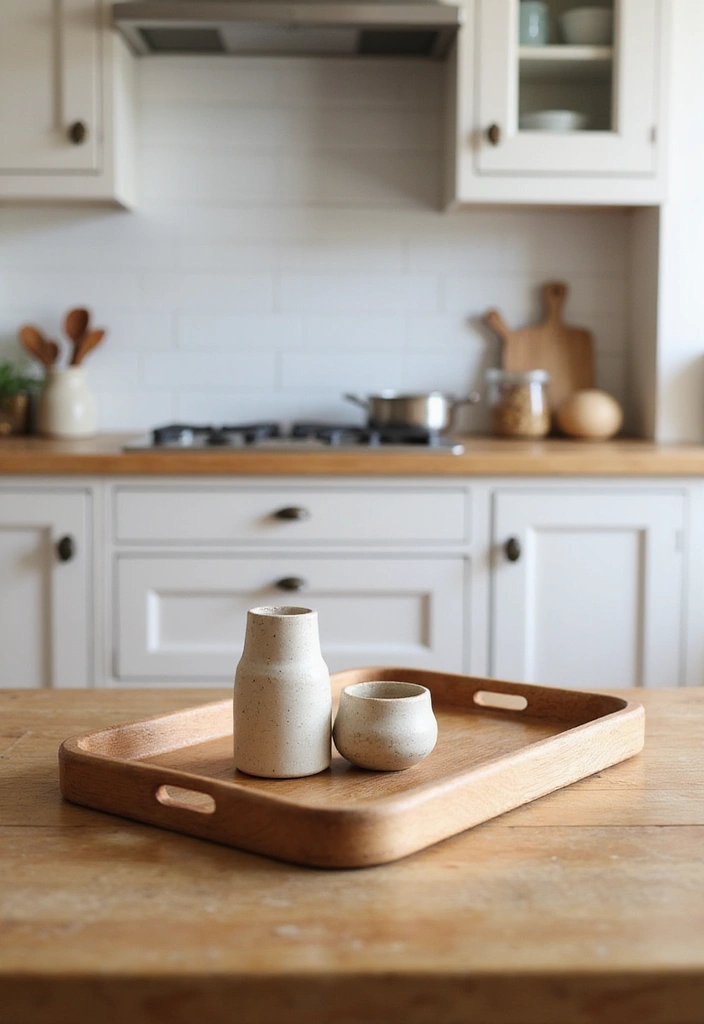 25 Kitchen Counter Ideas - 2. Wooden Accents for Warmth