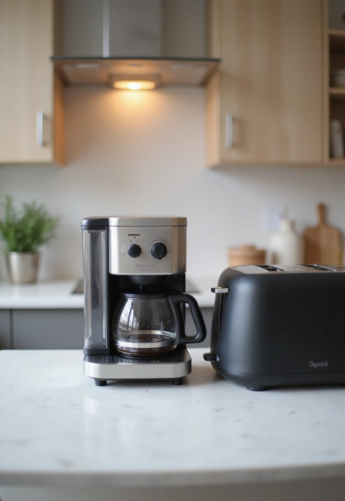25 Kitchen Counter Ideas - 4. Minimalist Kitchen Gadgets