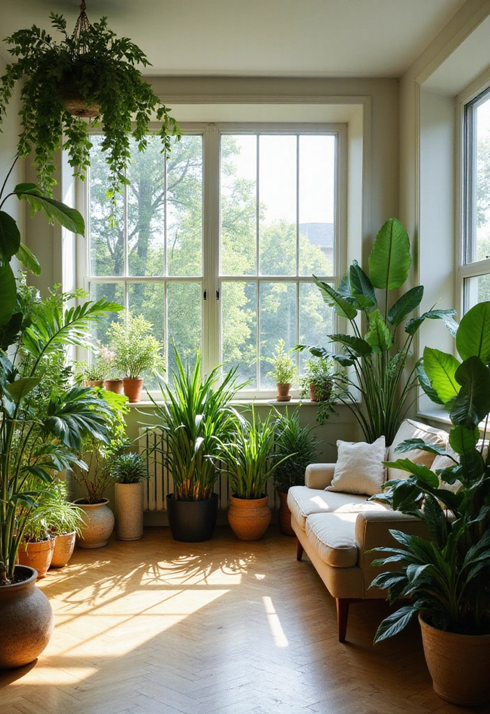 25 Modern Luxury Living Room Ideas - 2. Indoor Plant Paradise