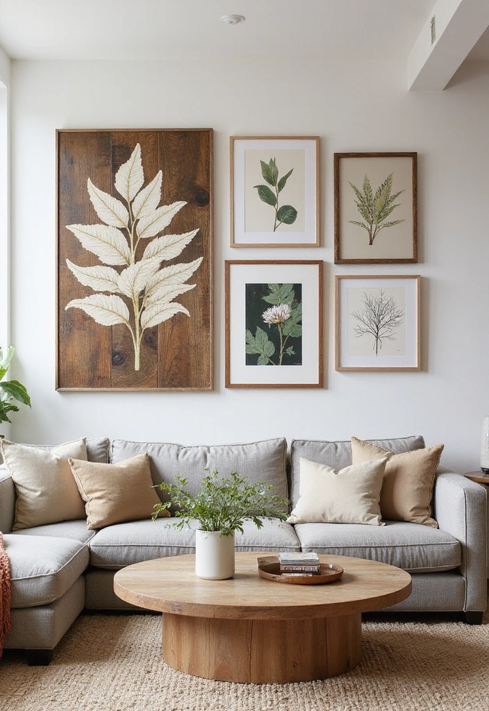 25 Modern Luxury Living Room Ideas - 6. Artistic Wall Decor
