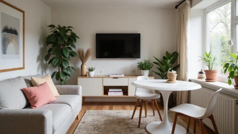 25 Small Living Room Ideas with TV and Dining Table