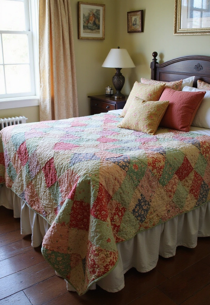 25 Vintage Bedroom Ideas to Transform Your Space - 4. Vintage Textiles and Throws