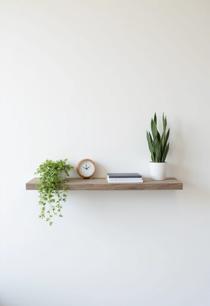 26 Bedroom Shelving Ideas for Minimalist Home Decor - 1. Sleek Floating Shelves