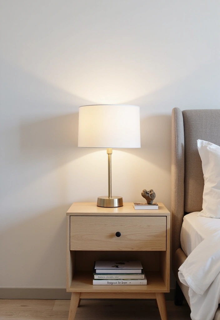 26 Bedroom Shelving Ideas for Minimalist Home Decor - 12. Minimalist Nightstands with Shelving