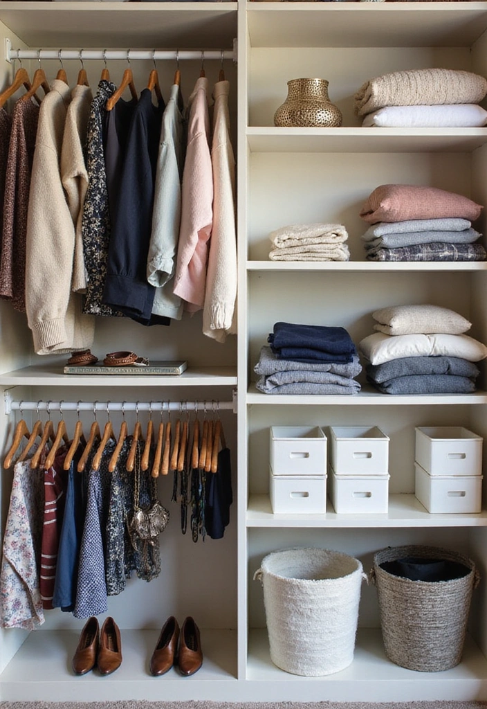 26 Bedroom Shelving Ideas for Minimalist Home Decor - 9. Open Shelving in Closet