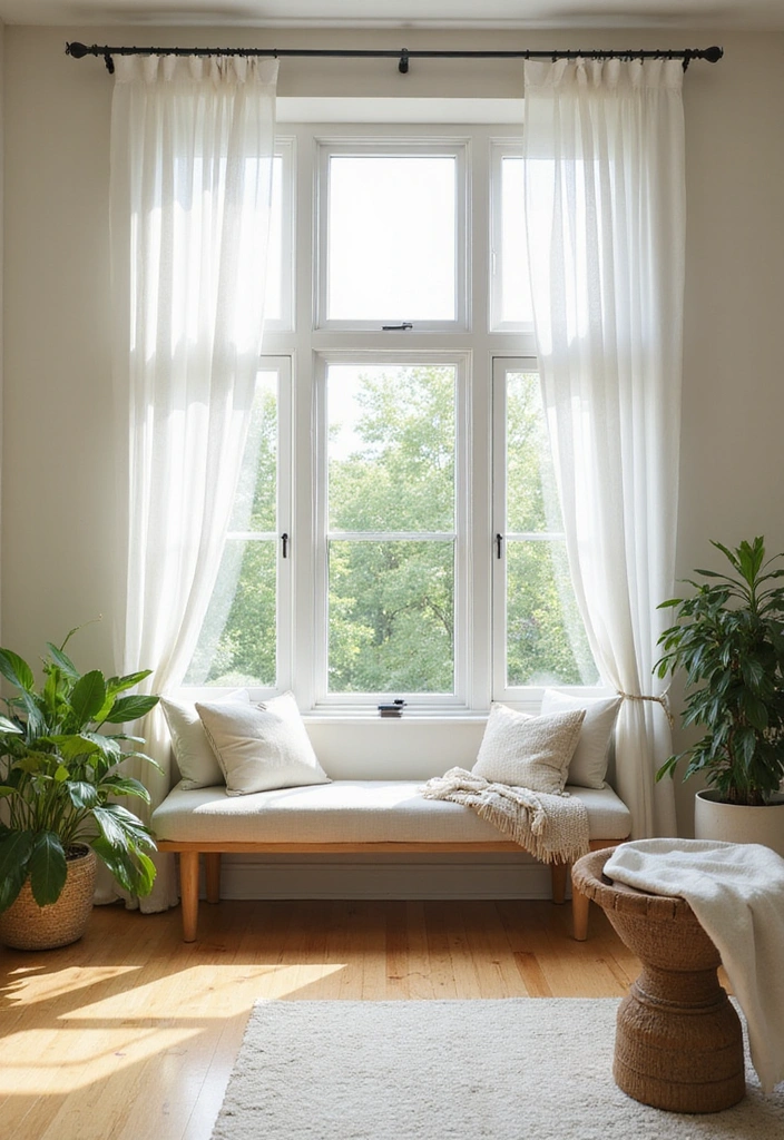 26 Coastal Living Room Ideas - 4. Large Windows for Natural Light