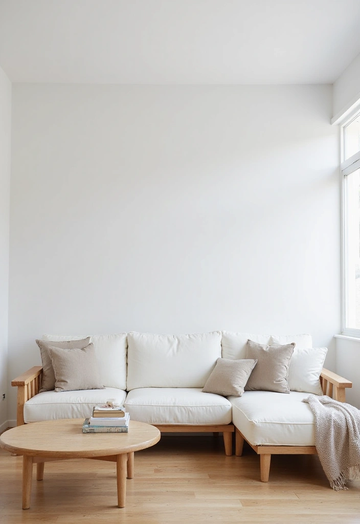 26 Coastal Living Room Ideas - 6. Minimalist Furniture Design