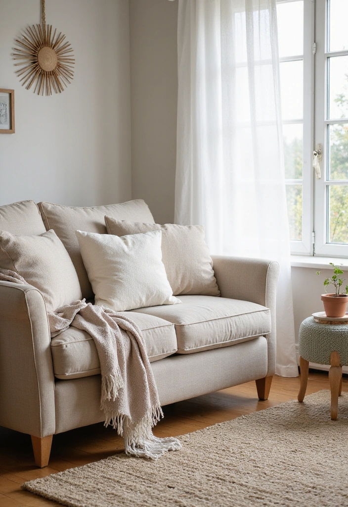 26 Coastal Living Room Ideas - 9. Cozy Textiles and Fabrics