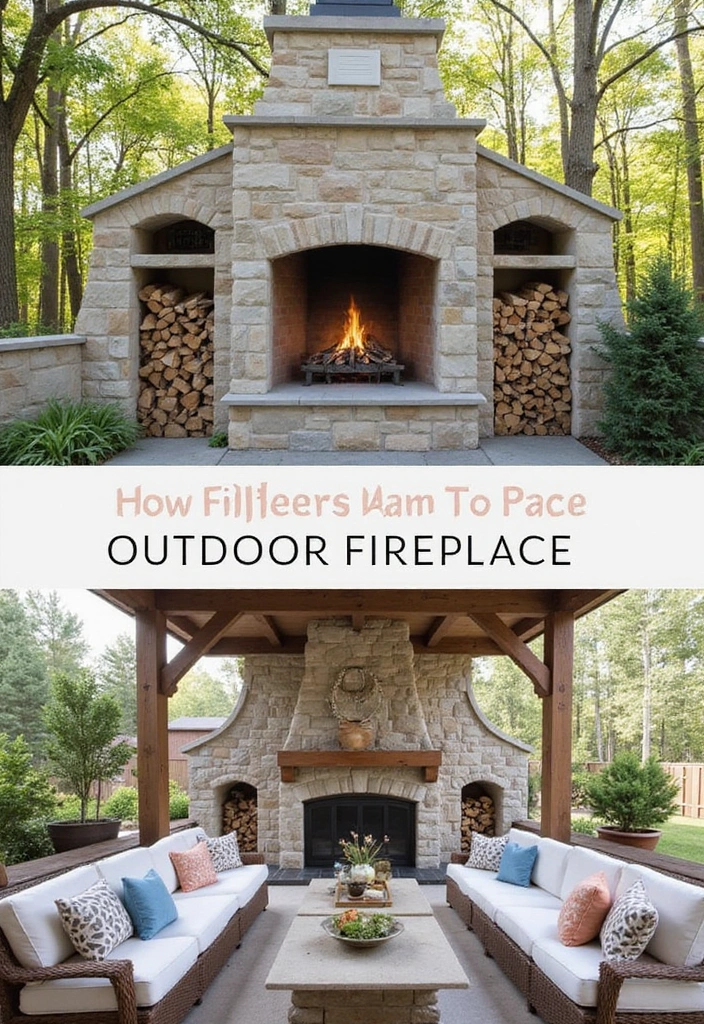 26 Fireplace Ideas with Built-Ins: Cozy Storage Solutions for Your Home - 19. Outdoor Fireplace Built-Ins