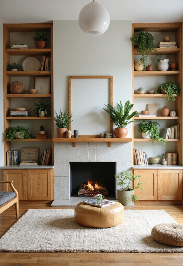 26 Fireplace Ideas with Built-Ins: Cozy Storage Solutions for Your Home - 20. Eco-Friendly Built-Ins