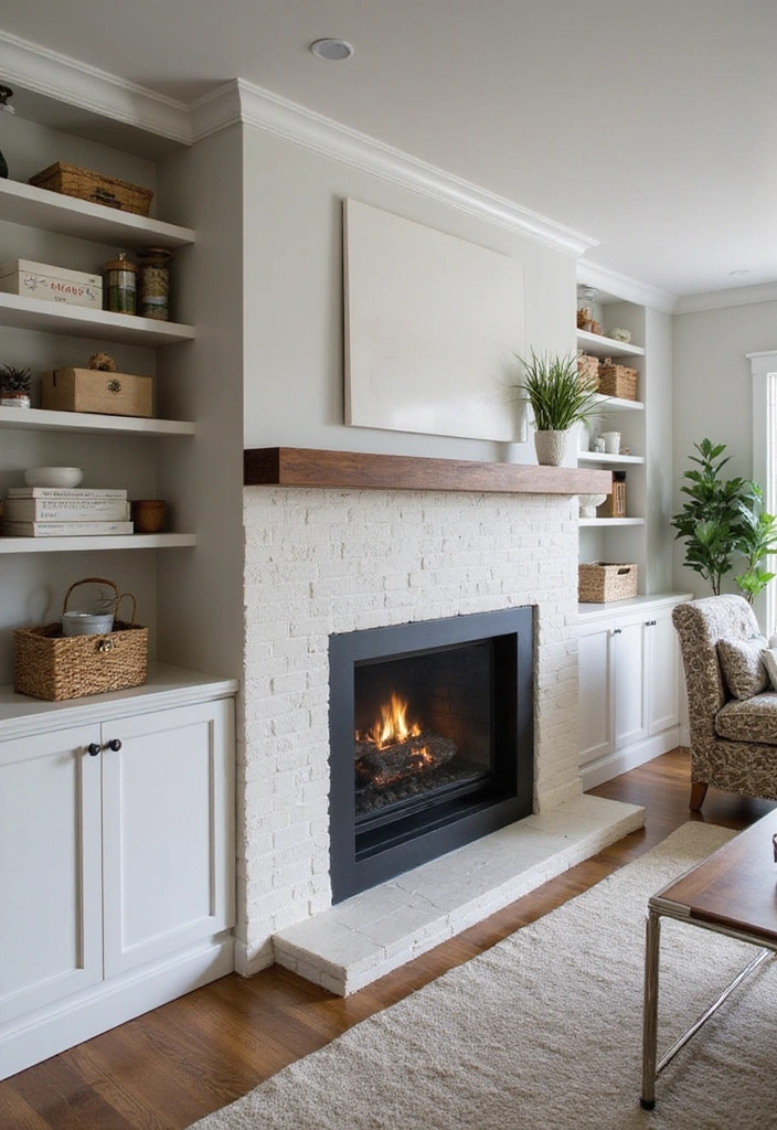 26 Fireplace Ideas with Built-Ins: Cozy Storage Solutions for Your Home - 21. Minimal Maintenance Built-Ins