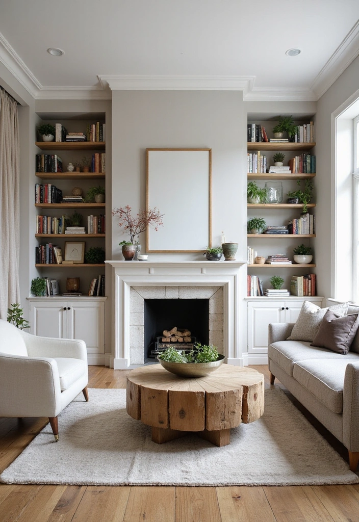 26 Fireplace Ideas with Built-Ins: Cozy Storage Solutions for Your Home - 22. Multi-Level Shelving