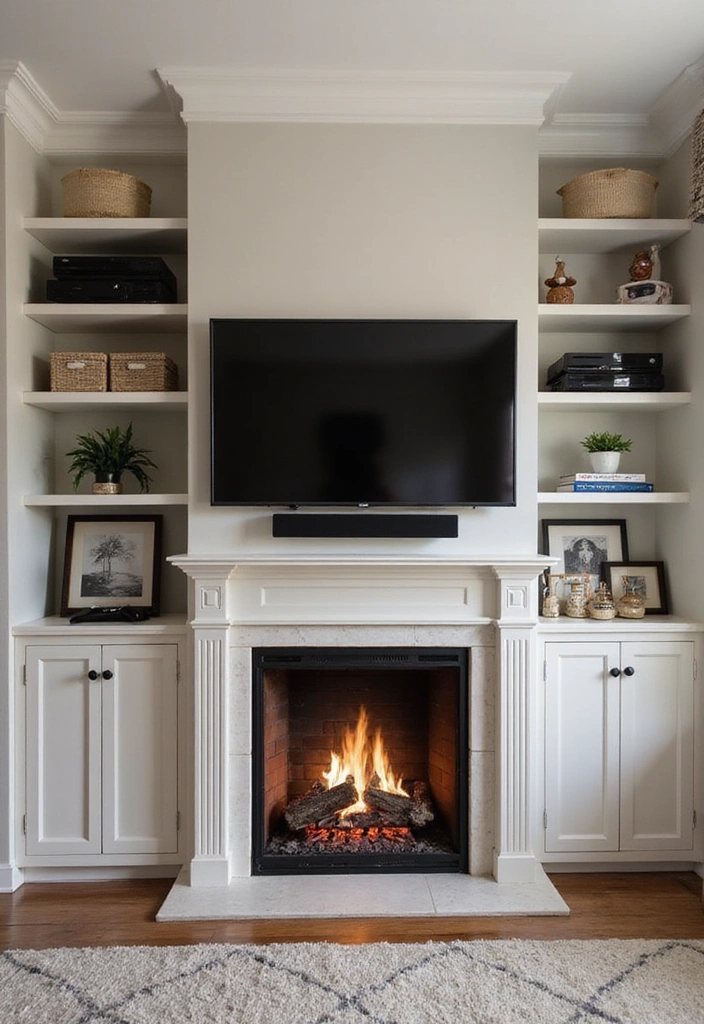 26 Fireplace Ideas with Built-Ins: Cozy Storage Solutions for Your Home - 4. Integrated Media Center