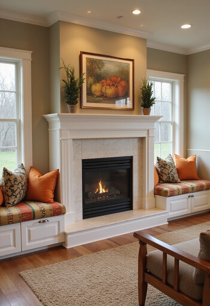26 Fireplace Ideas with Built-Ins: Cozy Storage Solutions for Your Home - 7. Built-In Benches