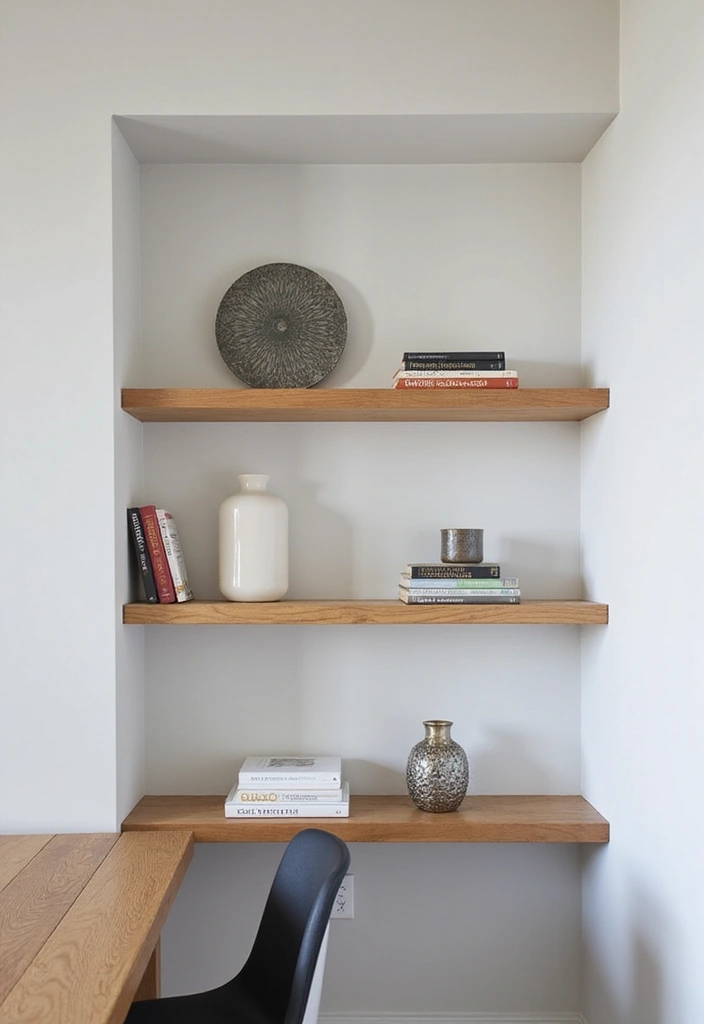 26 Minimalist Floating Shelf Ideas for Small Spaces - 9. Hidden Floating Shelves