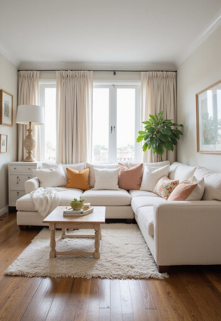 26 Small Living Room Ideas with TV - 10. Use a Neutral Color Palette