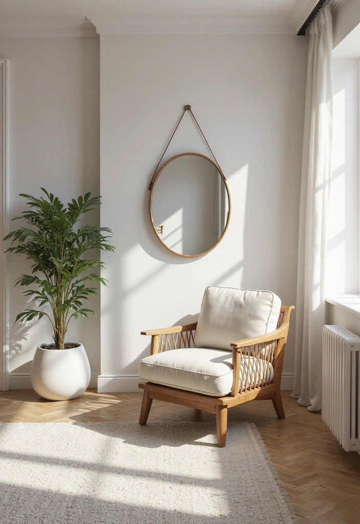 26 Small Living Room Ideas with TV - 13. Use Mirrors to Expand Space