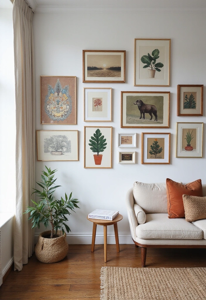 26 Small Living Room Ideas with TV - 15. Personal Touches with Art