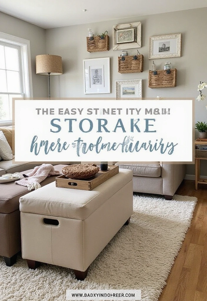 26 Small Living Room Ideas with TV - 19. Stylish Storage Solutions