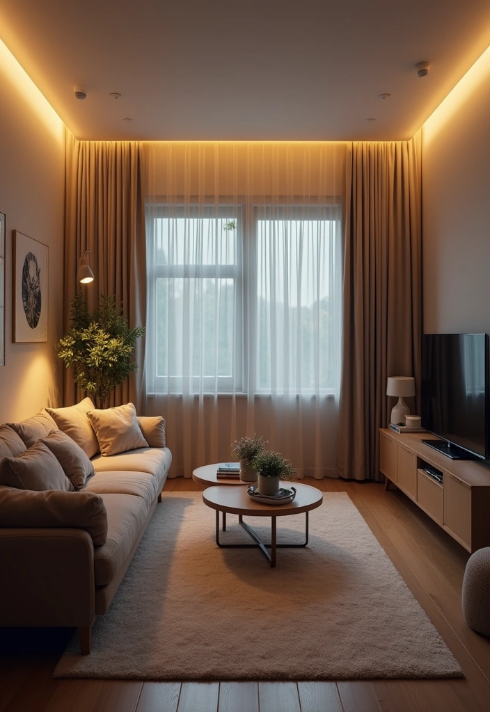 26 Small Living Room Ideas with TV - 20. Smart Home Integration