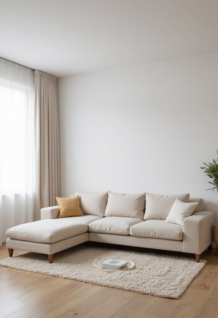 26 Small Living Room Ideas with TV - 24. Embrace Minimalism
