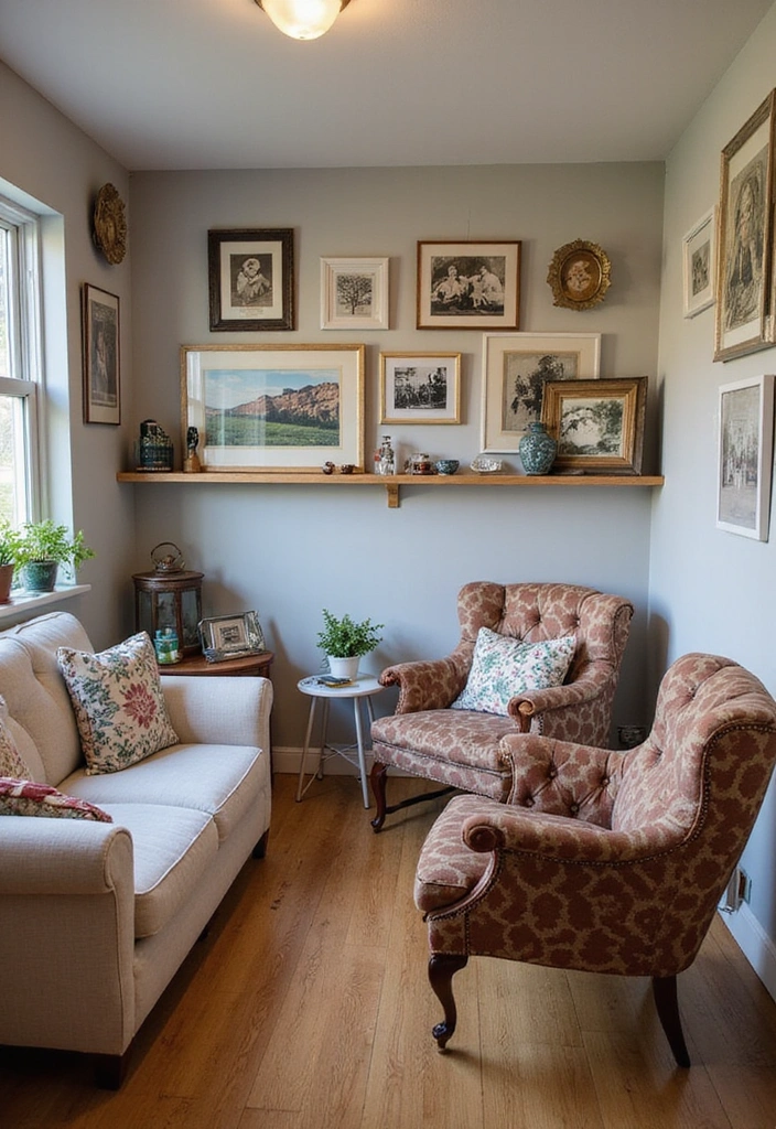 26 Small Living Room Ideas with TV - 25. Add Personal Mementos