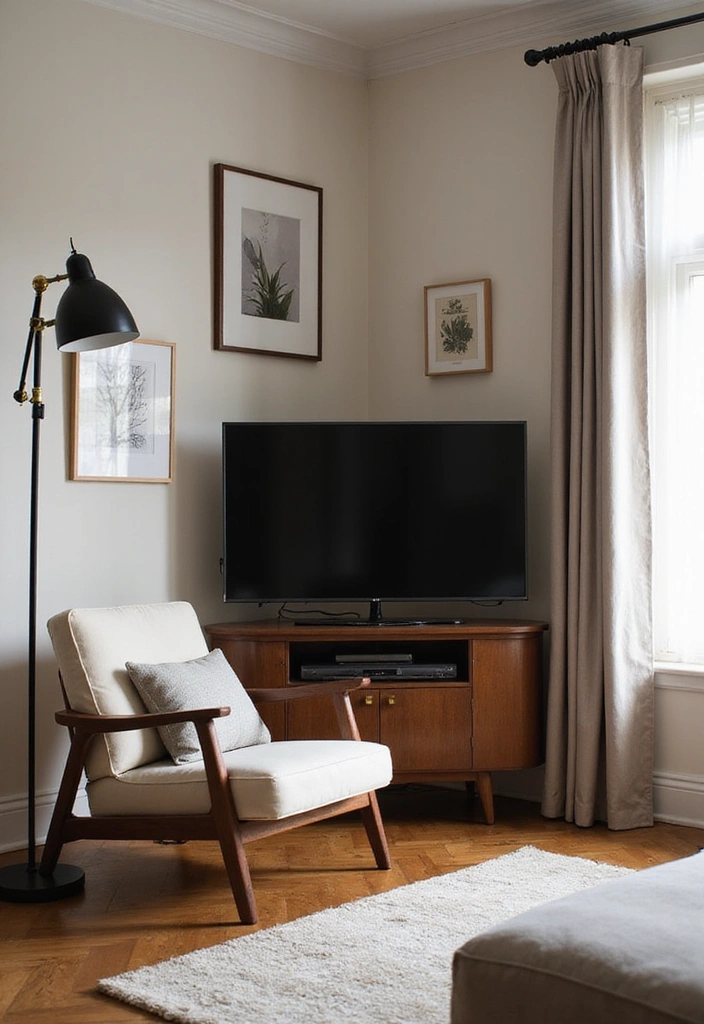 26 Small Living Room Ideas with TV - 3. Corner TV Setup