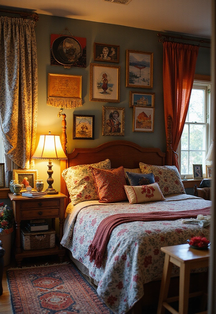 27 Apartment Bedroom Ideas for Couples - 10. Eclectic Mix & Match