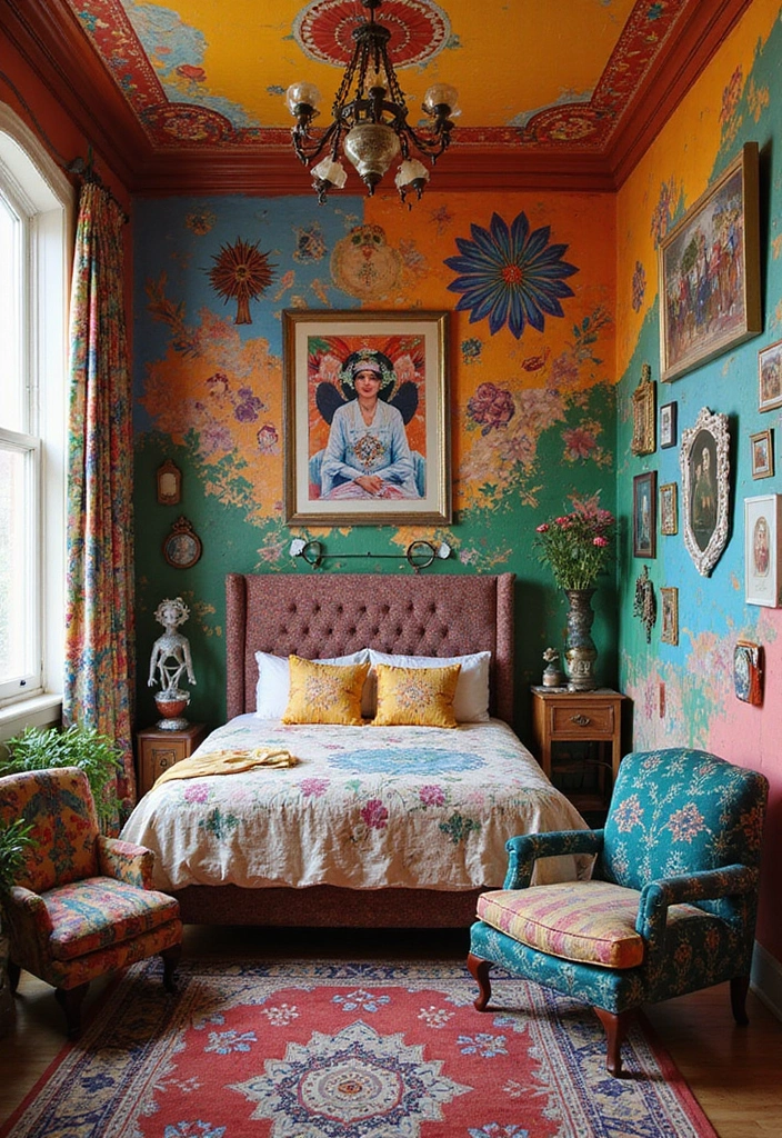 27 Apartment Bedroom Ideas for Couples - 12. Artistic Expression