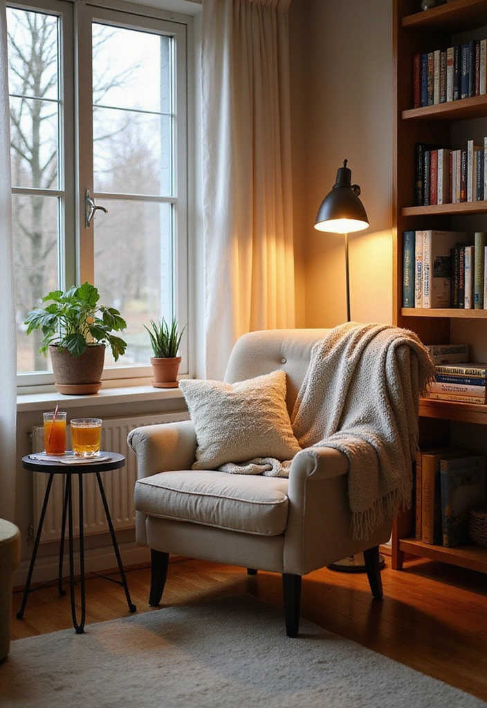 27 Apartment Bedroom Ideas for Couples - 15. Cozy Reading Nook