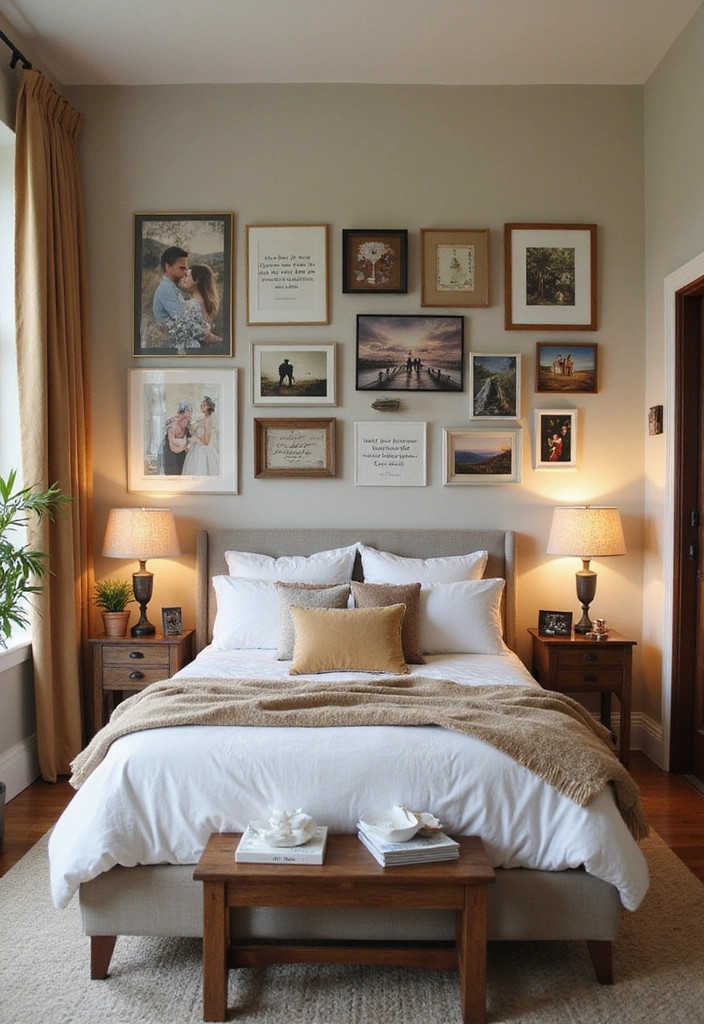 27 Apartment Bedroom Ideas for Couples - 18. Personal Touches