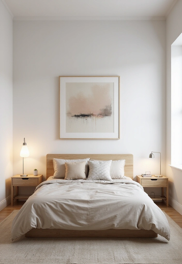 27 Apartment Bedroom Ideas for Couples - 2. Minimalist Zen Space