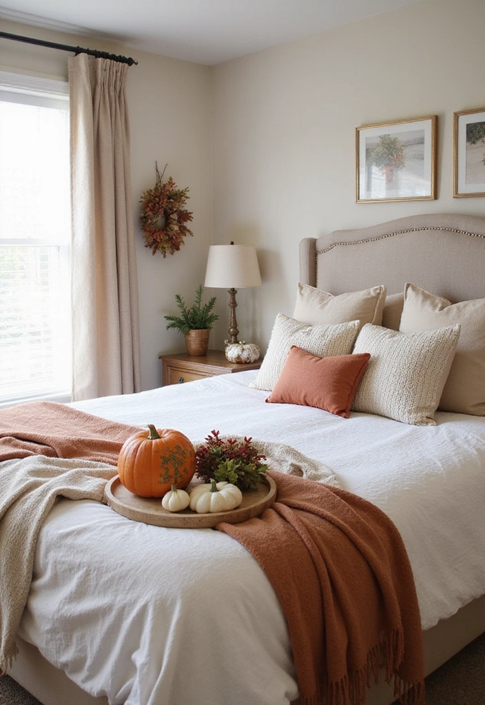 27 Apartment Bedroom Ideas for Couples - 21. Seasonal Decor Updates