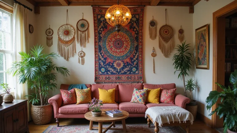 27 Bohemian-Inspired Living Room Wall Decor Ideas