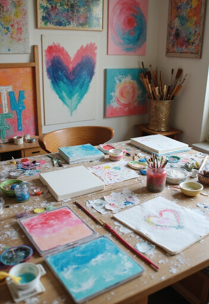 27 Bohemian-Inspired Living Room Wall Decor Ideas - 8. DIY Wall Art Projects