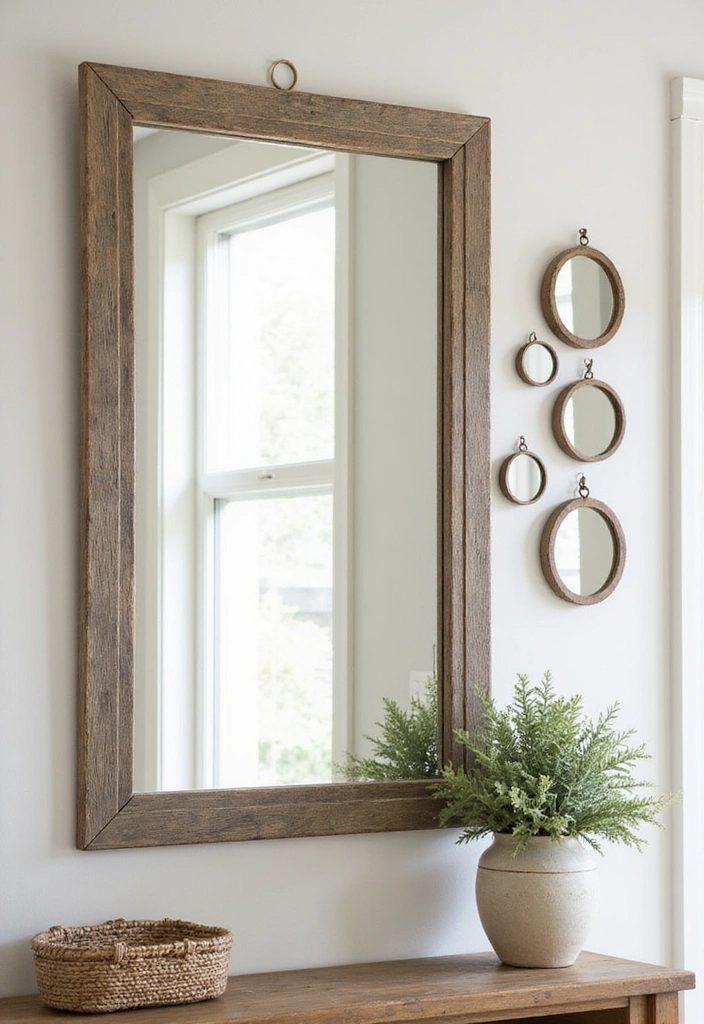 27 Coastal Beach House Entryway Ideas - 10. Beachy Mirrors