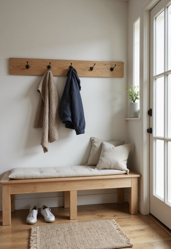 27 Coastal Beach House Entryway Ideas - 19. Entryway Bench