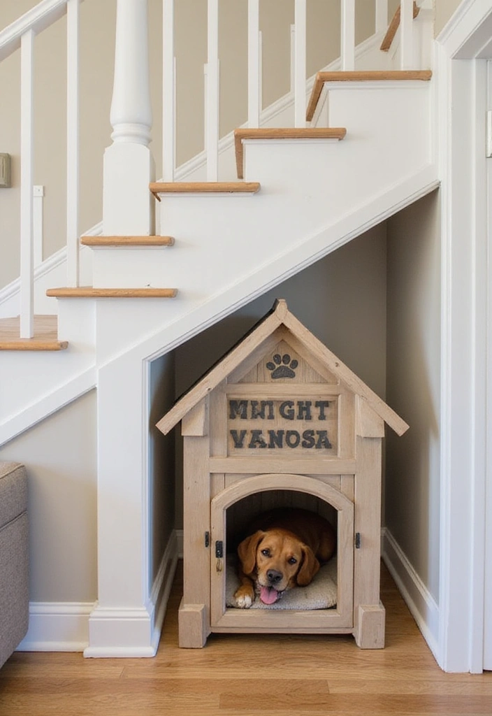 27 Dog Room Ideas Under Stairs - 14. Built-in Dog House