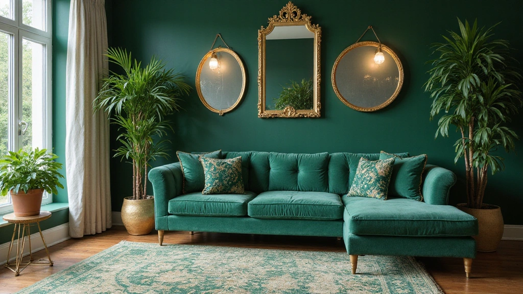 27 Emerald Green and Gold Living Room Ideas